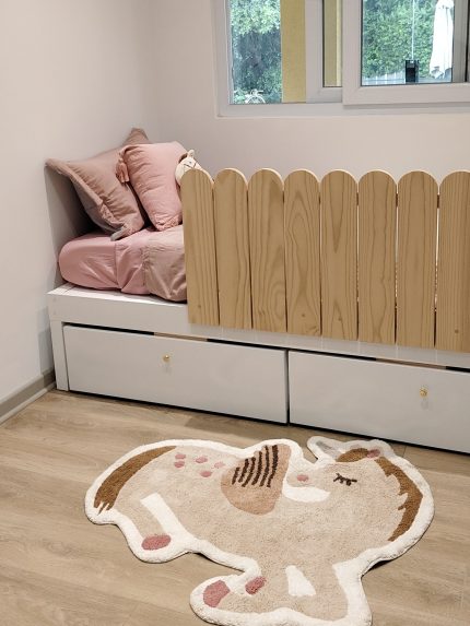 CAMA SIM CON CAJONES – base de cama blanca con baranda desmontable y cajones de almacenamiento